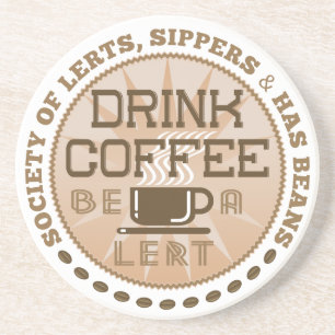 Kaffee trinken - Lest sein Sandstein Untersetzer