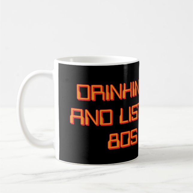 Kaffee trinken und 80er-Musik hören Kaffeetasse (Links)