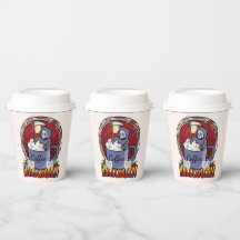 Kaffee trinken und Beängstigende Papiertücher mach