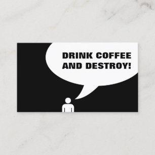 Kaffee trinken und die Lochkarte zerstören Treuekarte