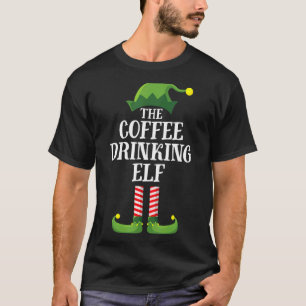 Kaffee trinkender Elf passend zur Familiengruppe W T-Shirt