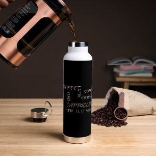 Kaffee-Typografie Moderne Barista-Style Kaffee-Ges Trinkflasche
