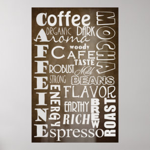 KAFFEE-TYPOGRAFIE-PLAKAT POSTER
