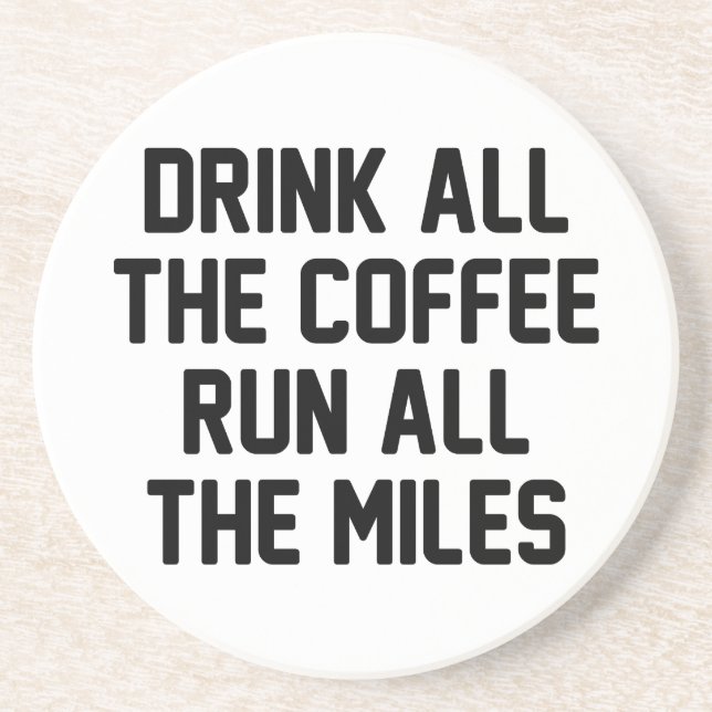 Kaffee u. Lauf Sandstein Untersetzer (Vorne)