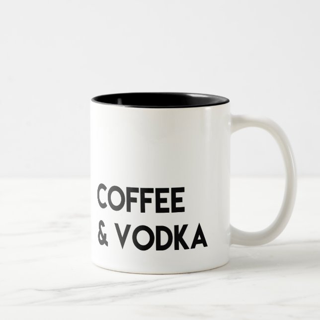 Kaffee- u. Wodka-Tasse, lustiges Geschenk, durch Zweifarbige Tasse (Rechts)