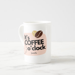 Kaffee Uhr Prozellantasse