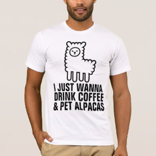 KAFFEE- UND ALPACAS-T - Shirt
