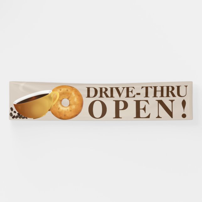 Kaffee und Bagel Drive Thru Banner (Horizontal)