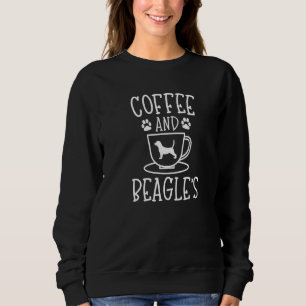 Kaffee und Beagle Beagle Hund Parody Pet Sweatshirt