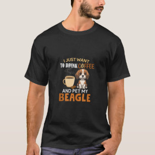 Kaffee- und Beagle-Hundebesitzer Zitat Niedliche G T-Shirt