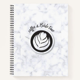 Kaffee und Bibelzeit (Logo) Marmor Notizbuch