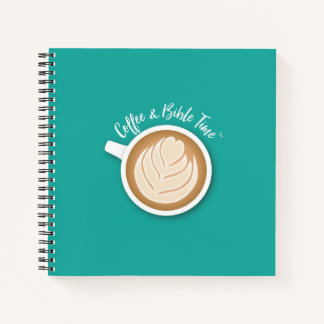 Kaffee- und Bibelzeitschrift (Logo) Aquamarin Notizbuch