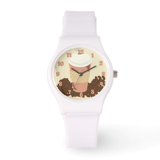 Kaffee- und Bienenwelt Armbanduhr (Vorderseite)