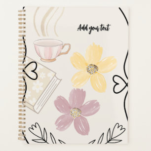 Kaffee- und Blumenplaner für Bücherliebhaber Planer