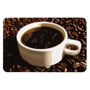 Kaffee und Bohnen Magnet