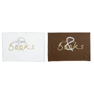 Kaffee und Bücher Pillowcase Set Kissenbezug