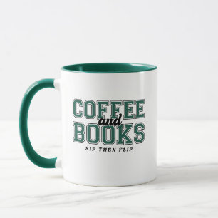 Kaffee und Bücher: Schlürfen, dann umblättern Buch Tasse