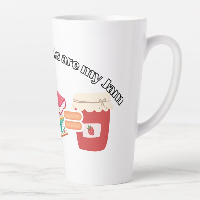 Kaffee und Bücher sind meine große Latte-Tasse Milchtasse (Rechts)