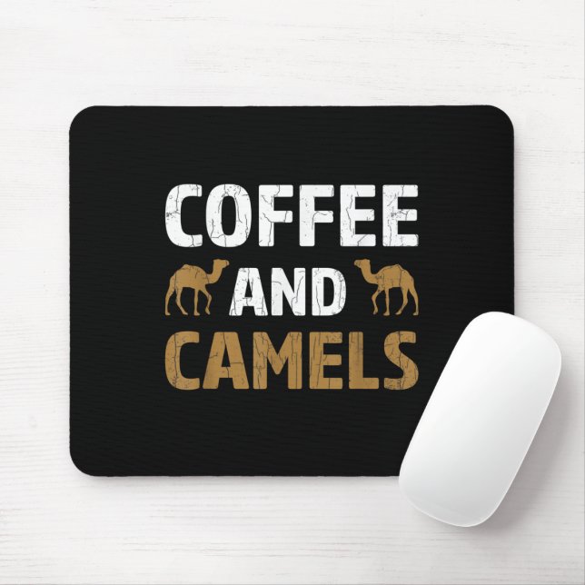 Kaffee und Camels Funny Camel Animal Lover Graphic Mousepad (Mit Mouse)