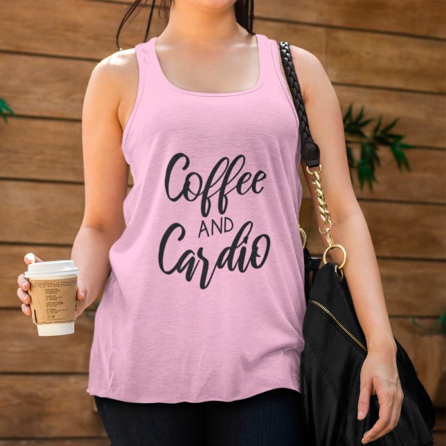 Kaffee und Cardio Funny Workout Fitness Tank Top (Von Creator hochgeladen)