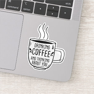 Kaffee und Coffein trinken Liebhaber des Sonnenunt Aufkleber