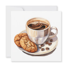 Kaffee und Cookies Anmerkung Karte