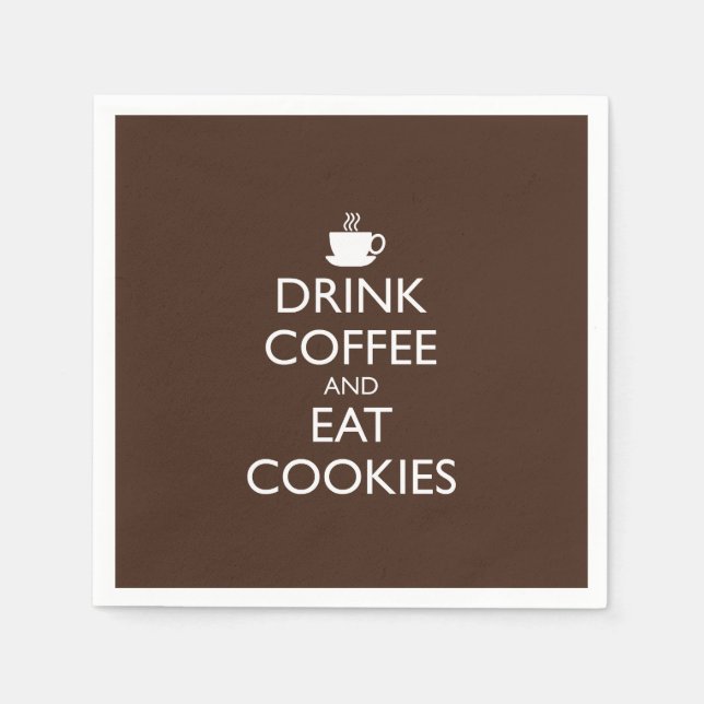 KAFFEE UND COOKIES ESSEN SERVIETTE (Vorderseite)