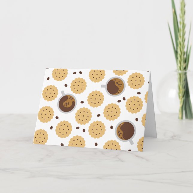 Kaffee und Cookies Karte (Vorderseite)