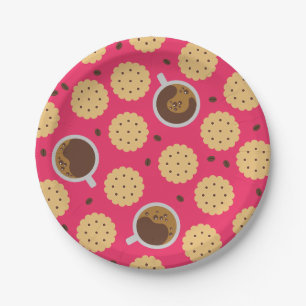 Kaffee und Cookies Pappteller