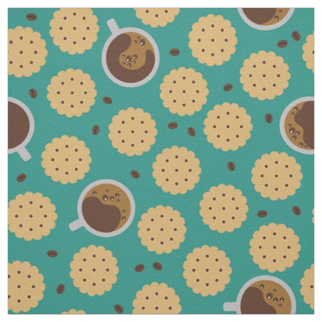 Kaffee und Cookies Stoff (Muster)