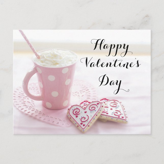 Kaffee und Cookies Valentine | Postkarte (Vorderseite)
