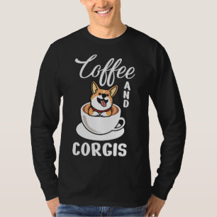 Kaffee und Corgis, Hunde-Lover-Geschenke, Hund und T-Shirt