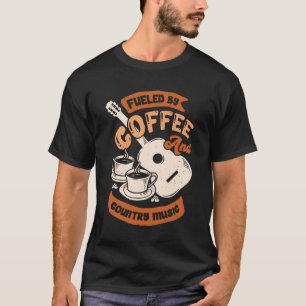 Kaffee- und Country-Musik T-Shirt