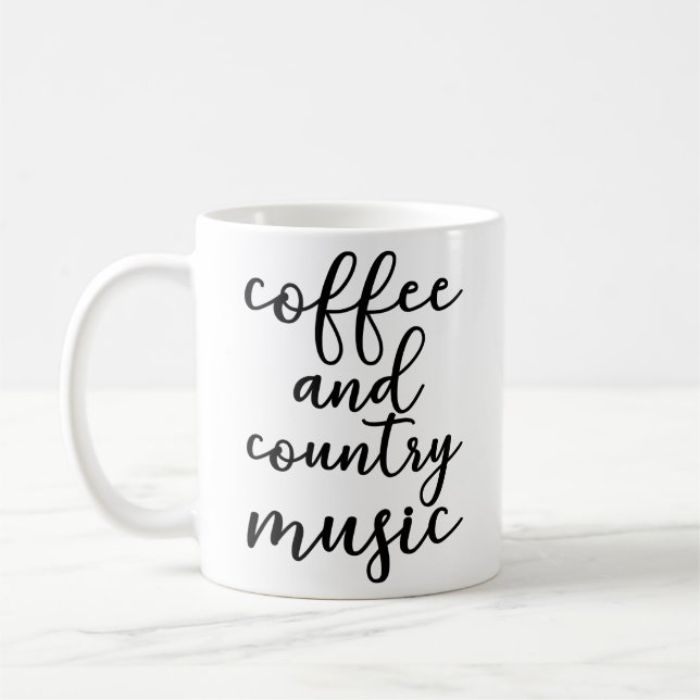 Kaffee und Countrymusik Kaffeetasse (Links)