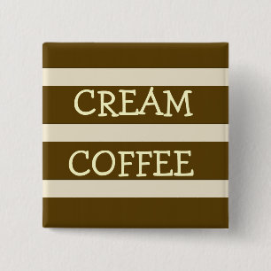 Kaffee- und Cremeblock-Kunst Button