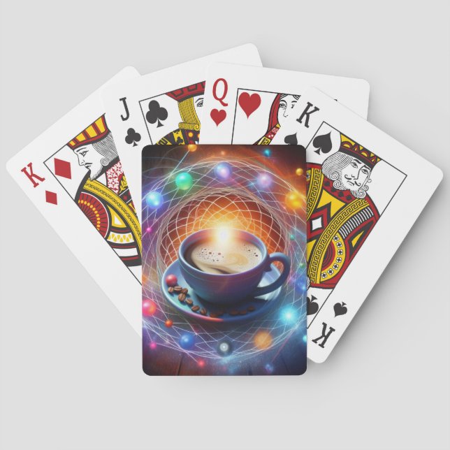 Kaffee und der Kosmos: Eine Syzygie der Energie Spielkarten (Rückseite)