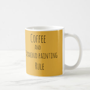 Kaffee und Diamant-Malerei regieren Kaffeetasse