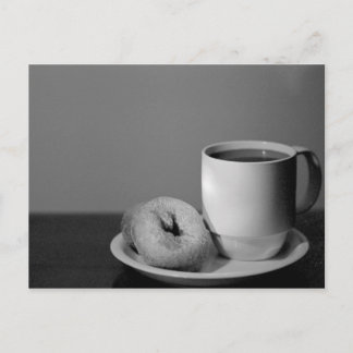 Kaffee und Donuts Postkarte