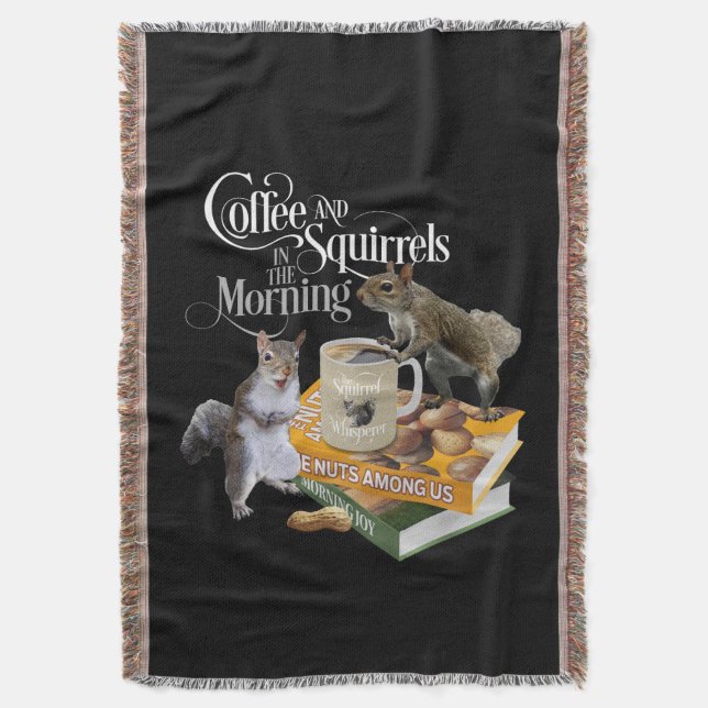 Kaffee und Eichhörnchen - Funny Eichhörnchen Lover Decke (Vorderseite Vertikal)