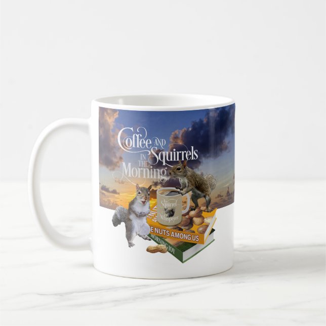 Kaffee und Eichhörnchen - Funny Eichhörnchen Lover Kaffeetasse (Links)