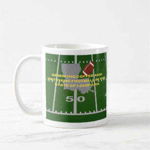 Kaffee und Football im Bundesstaat Louisiana Kaffeetasse