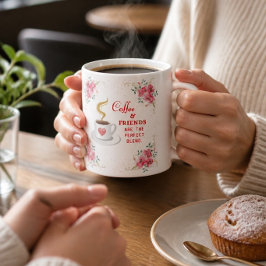 Kaffee und Freunde der perfekten Mischung Kaffeetasse