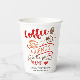 Kaffee und Freunde ergeben die perfekte Mischung Pappbecher