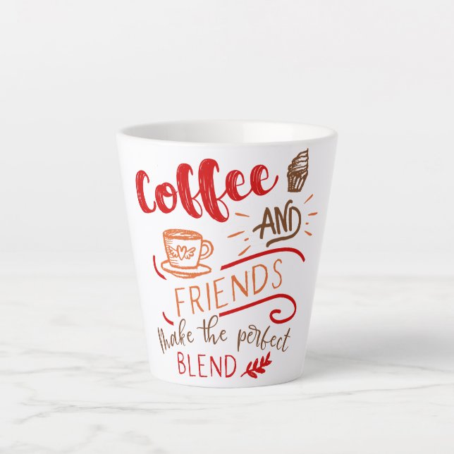 Kaffee und Freunde Kostenvoranschlag dekorative Ty Milchtasse (Vorderseite)