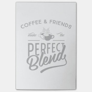 Kaffee und Freunde machen die perfekte Mischung Post-it Klebezettel