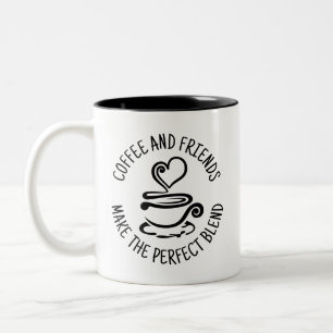 Kaffee und Freunde, machen Sie den perfekten Mix Zweifarbige Tasse