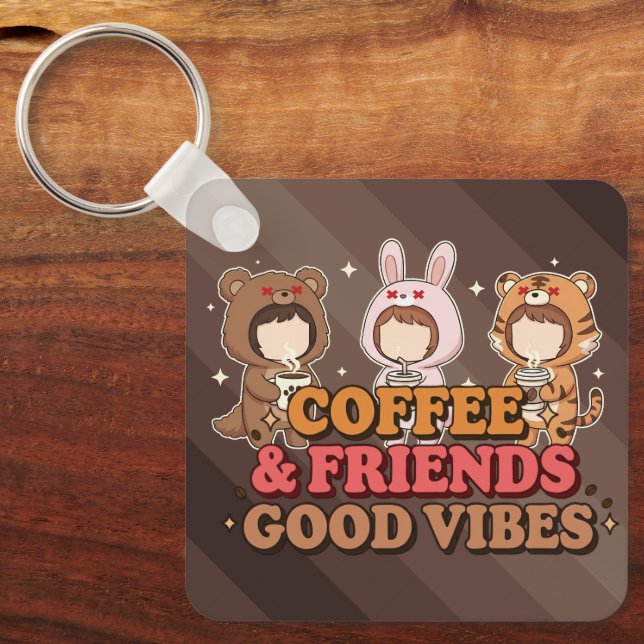 Kaffee und Freunde Schlüsselanhänger (Vorderseite)