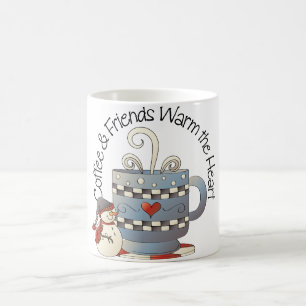 Kaffee und Freunde wärmen die Herz-Tasse Kaffeetasse