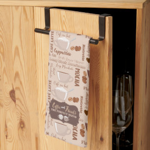 Kaffee und Freundschaftsmuster Geschirrtuch