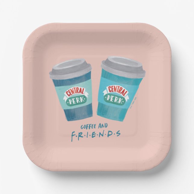 Kaffee und FRIENDS™ Pappteller (Vorderseite)